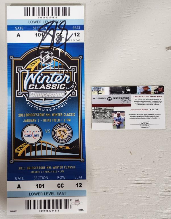 Signed Sidney Crosby Mini Mega Ticket w/ COA (1 of 6)