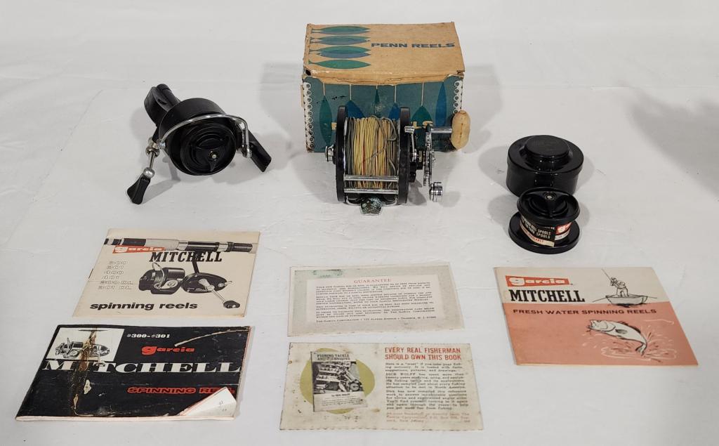 Vintage Fishing Reels and Spare Spool. (1 of 11)