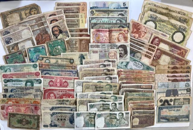 89 Pieces of Assorted Foreign Currency (1 of 13)