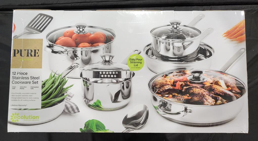 Ecolution Pure Intentions 12pc Stainless Cookware (1 of 4)