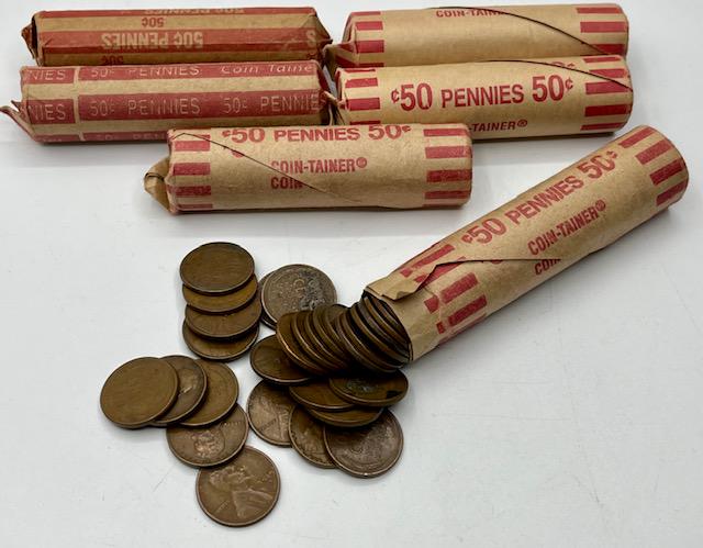 6 Rolls of Wheat Pennies (1 of 3)