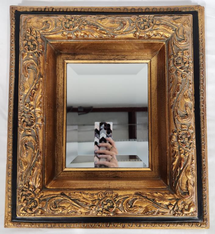 Gilt & Block Accent Wall Mirror (1 of 4)