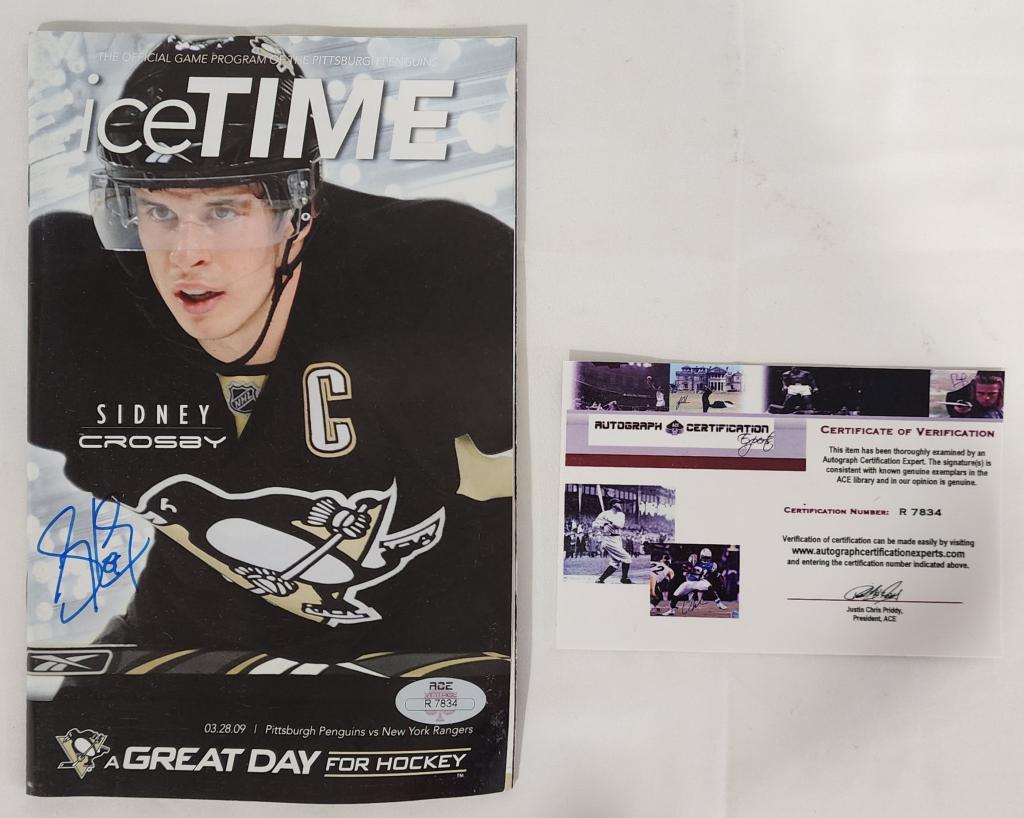 Signed Sidney Crosby Pittsburgh Penguins Program (1 of 6)
