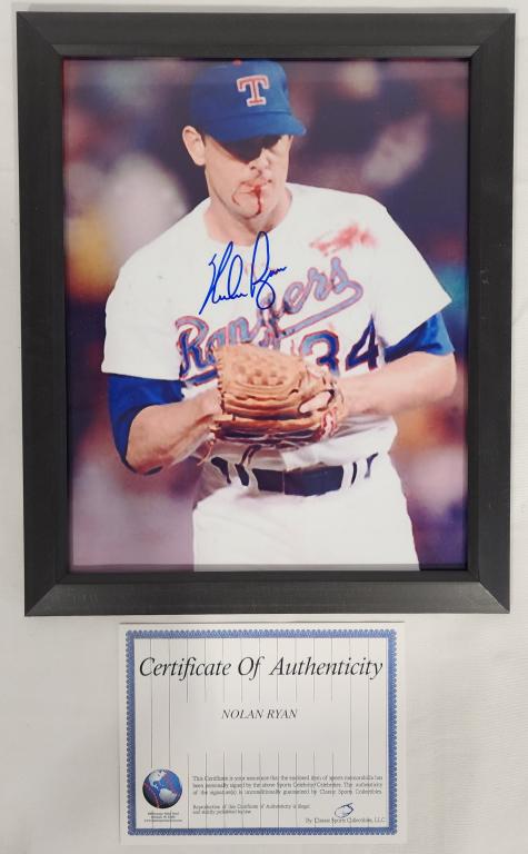 Nolan Ryan Framed & Signed Picture w/ COA (1 of 3)