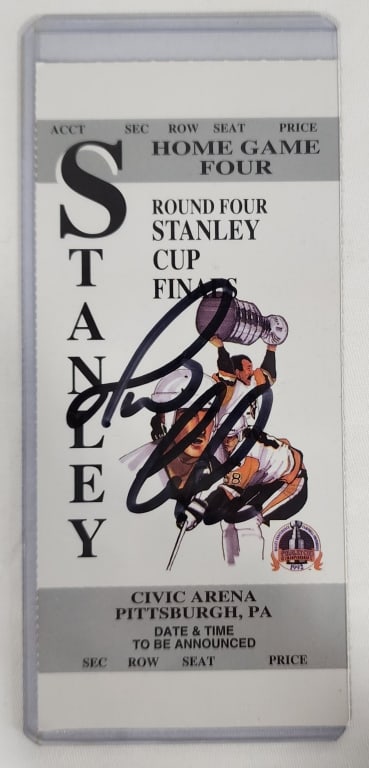 Mario Lemieux Signed Stanley Cup Finals Ticket (1 of 3)