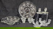 Collection of Fostoria Style Etched Glass