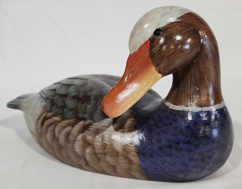 Hand Painted Solid Wood Duck Decoy (1 of 8)