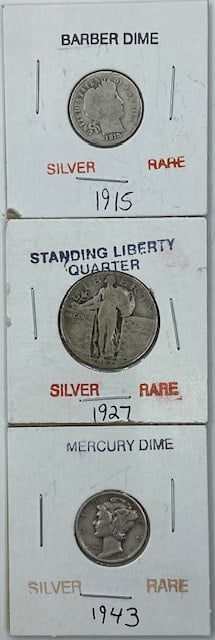 Silver Barber & Mercury Dime & Standing Liberty 25 (1 of 8)