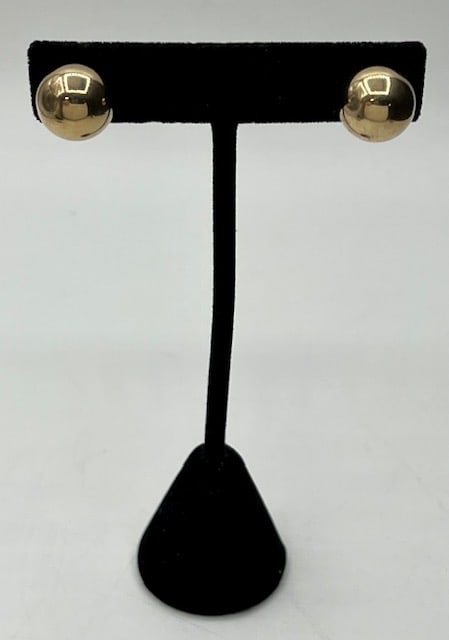 Pair of 14k Gold Ball Stud Earrings - 1.9g TW (1 of 7)