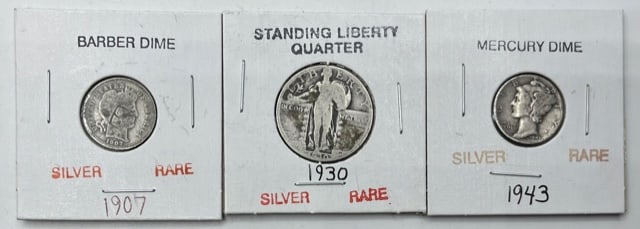 Silver Barber & Mercury Dime & Standing Liberty 25 (1 of 10)