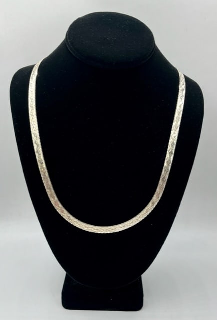 Sterling Herringbone Necklace - 1.2 oz (1 of 8)