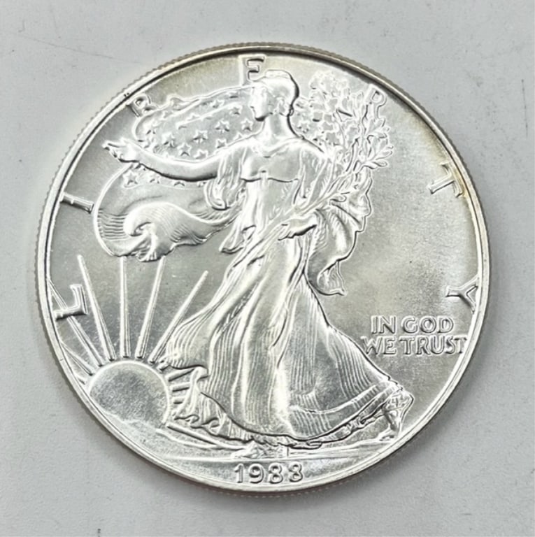 1988 American Silver Eagle Dollar (1 of 2)