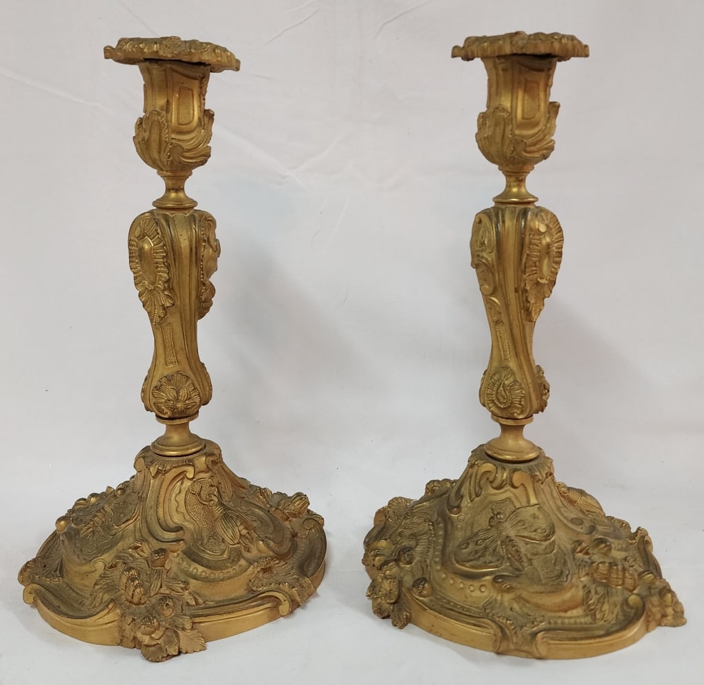 Pair of Napoleon Style Candlestick Holders (1 of 4)