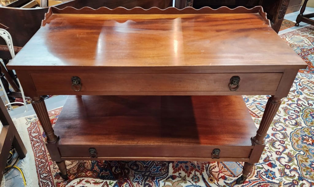 Vintage 2 Drawer Rolling 2 Tier Server (1 of 11)