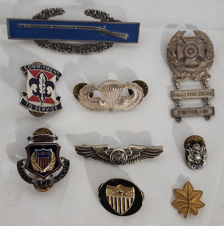 8 Assorted Military Pins-some Sterling (1 of 7)
