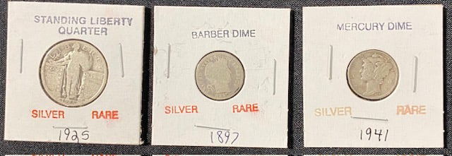 Standing Liberty Quarter, Barber & Mercury Dime (1 of 2)