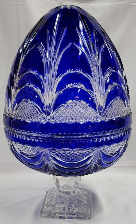 DZYR Cut to Clear Bohemian Crystal Covered Bowl (1 of 5)