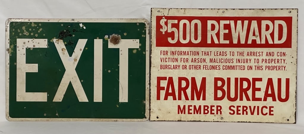 Pair of Vintage Metal Signs (1 of 3)