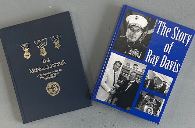 Pair of Military Books - One Signed by Ray Davis (1 of 6)