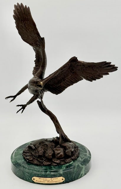 Signed "Born Free" Eagle Bronze Statue (1 of 7)