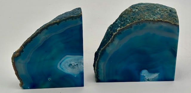 Pair of Blue Agate Bookends (1 of 6)