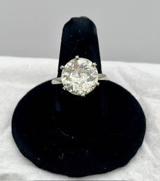 6.57Ct 14k Diamond Solitaire Ring with  Appraisal and GEM Grading Report