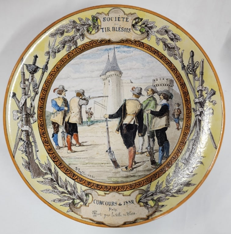 Antique Signed Ulysse Blois French Plate (1 of 5)