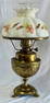Antique Matador Oil Lamp w/ Hand Painted Shade