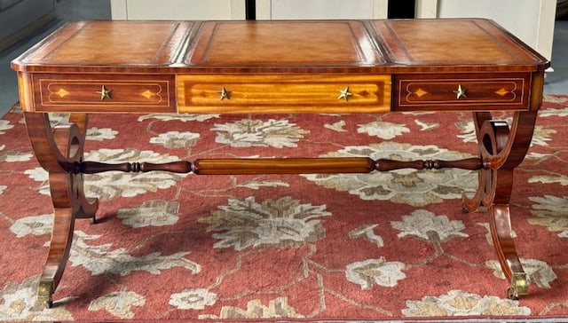 60" Maitland Smith Leather Top Desk (1 of 11)