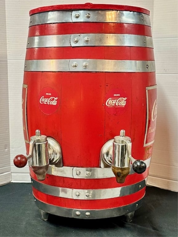 Vintage Coca-Cola Barrel 2 Tap Diapenser (1 of 9)