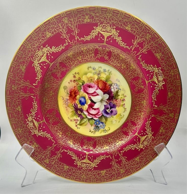 Royal Worcester Hand Painted Plate (1 of 4)
