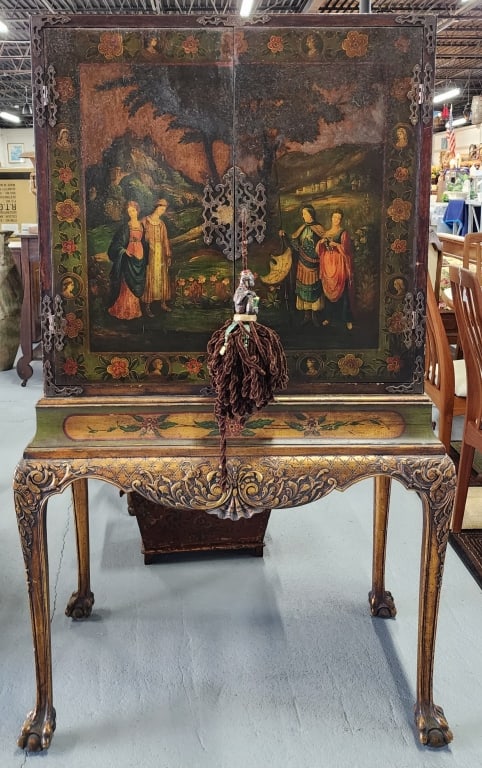 Vintage French Style Chinoiserie Cabinet (1 of 13)