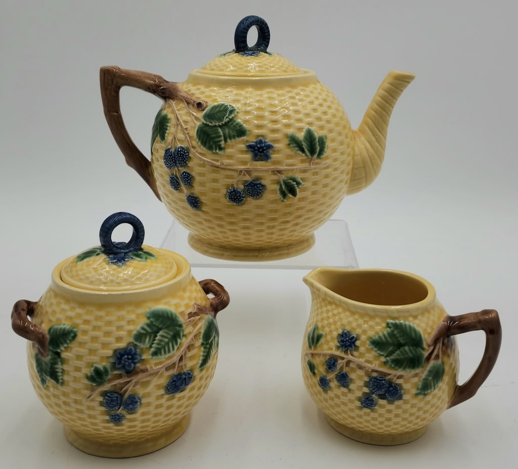 Vintage Tiffany & Co. Majolica Tea Pot Set (1 of 10)