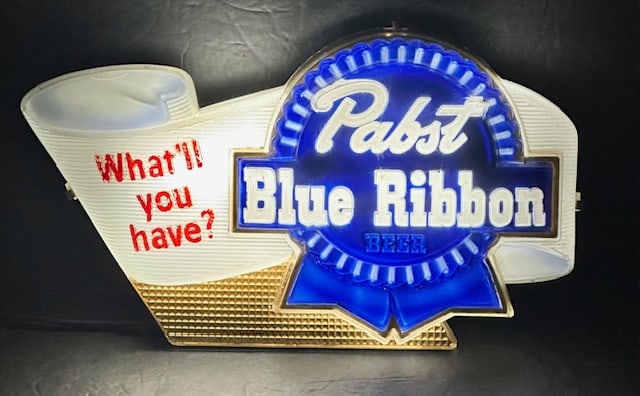 1954 Pabst Blue Ribbon Beer Illuminated Sign (1 of 11)