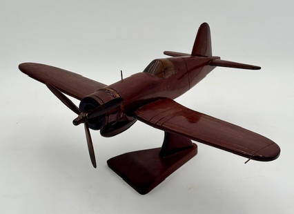 Vought F4U Corsair Mahogany Model Airplane: Vought F4U Corsair Mahogany Model Airplane. In good condition. Approx. 7"H x 13.5" W x 16"D. Photos Are Considered Part Of The Description And Condition.