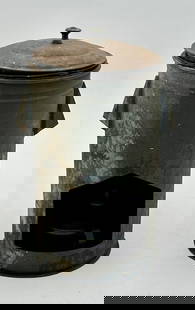 Antique Civil War Tin Camp Stove: Antique Civil War Tin Camp Stove. Includes Cooking Cups and Fire Lamp. Aged Condition. Approx. 8.5"H. Photos Are Considered Part Of The Description and Condition.