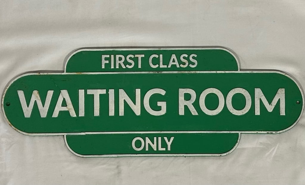 Cast Iron First Class Waiting Room Sign (1 of 3)