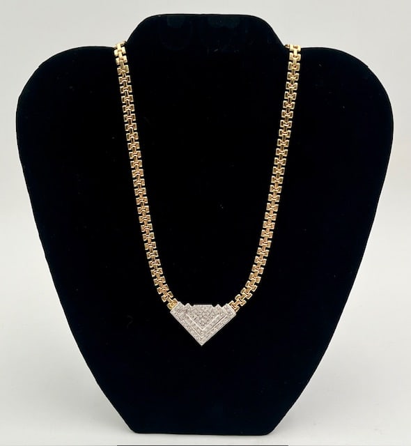 14k Panther Necklace w/Diamond Accents - 26.9g TW (1 of 12)