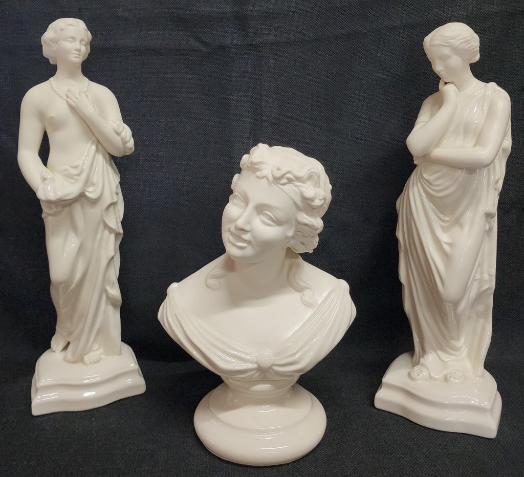 Collection of 3 Porcelain Belleek Statues (1 of 10)