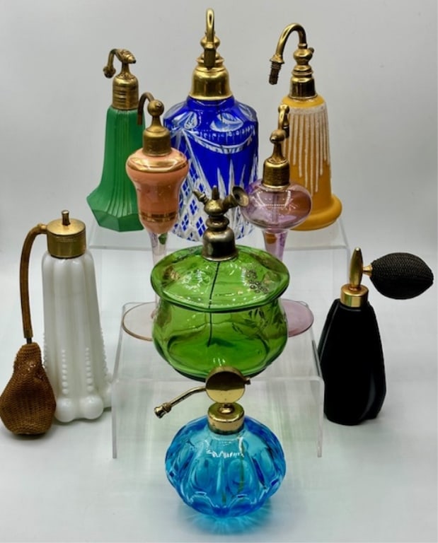 Collection of Beautiful Glass Perfume Atomizers (1 of 18)