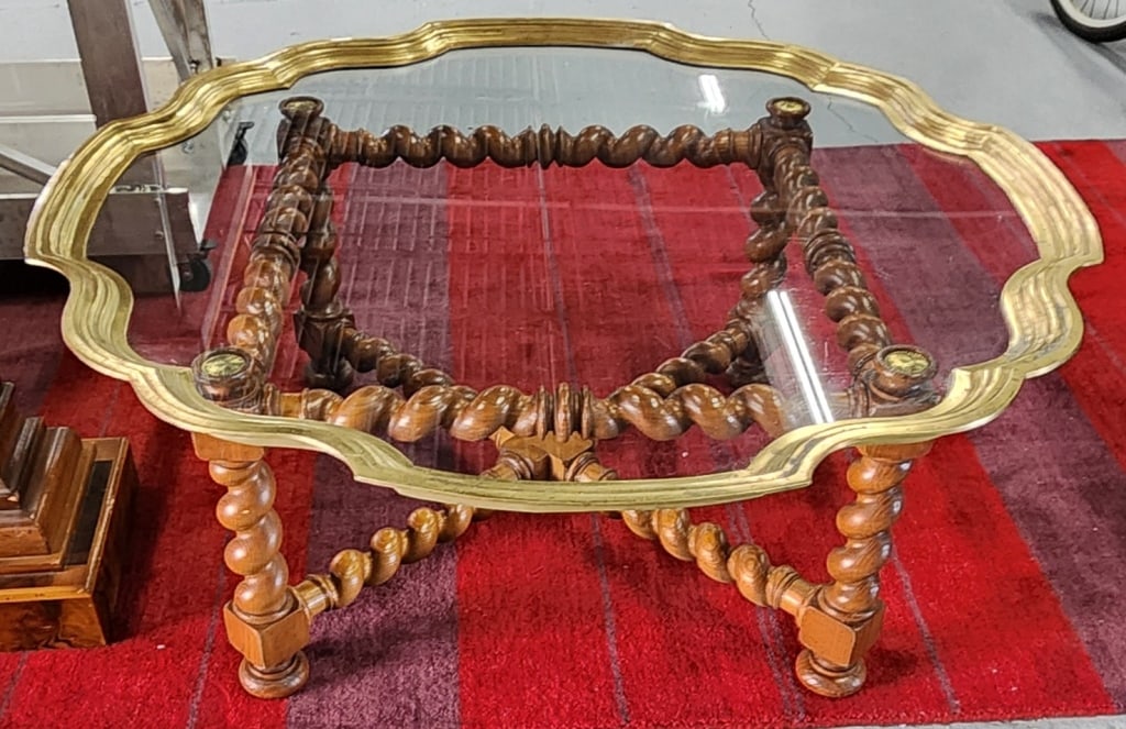 Baker Furniture Barley Twist Cocktail Table (1 of 7)