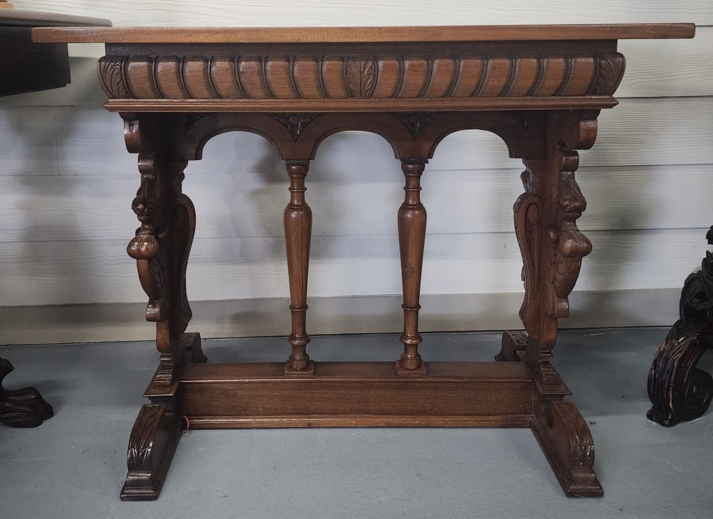 Vintage Italian Renaissance Ornately Carved Table (1 of 7)