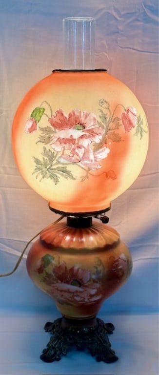 Vintage Electrified Gone with the Wind Oil Lamp (1 of 11)