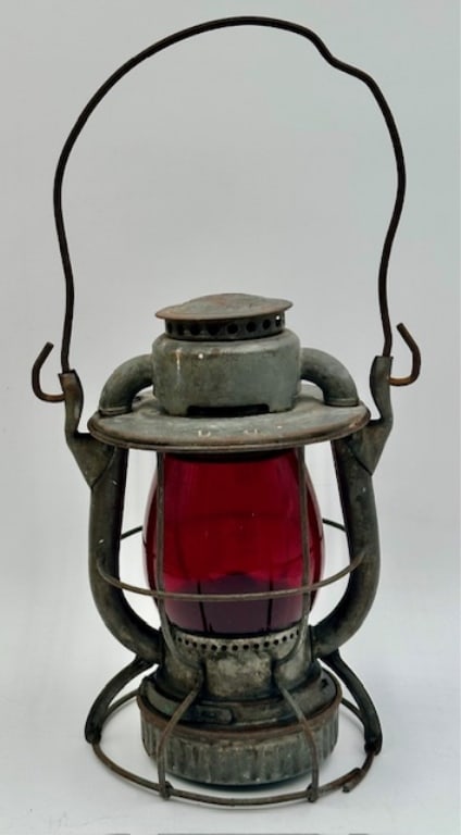 Dietz Railroad Lantern w/ Red Shade (1 of 9)