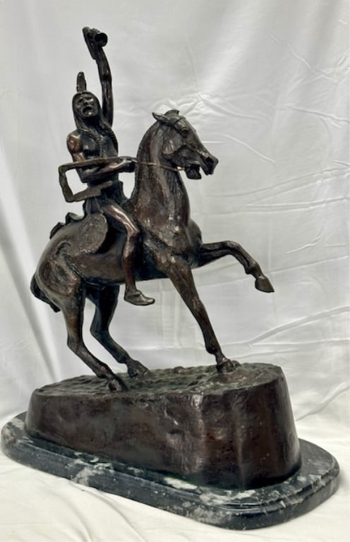 Signed Frederic Remngton "The Scalp" Bronze Statue (1 of 10)