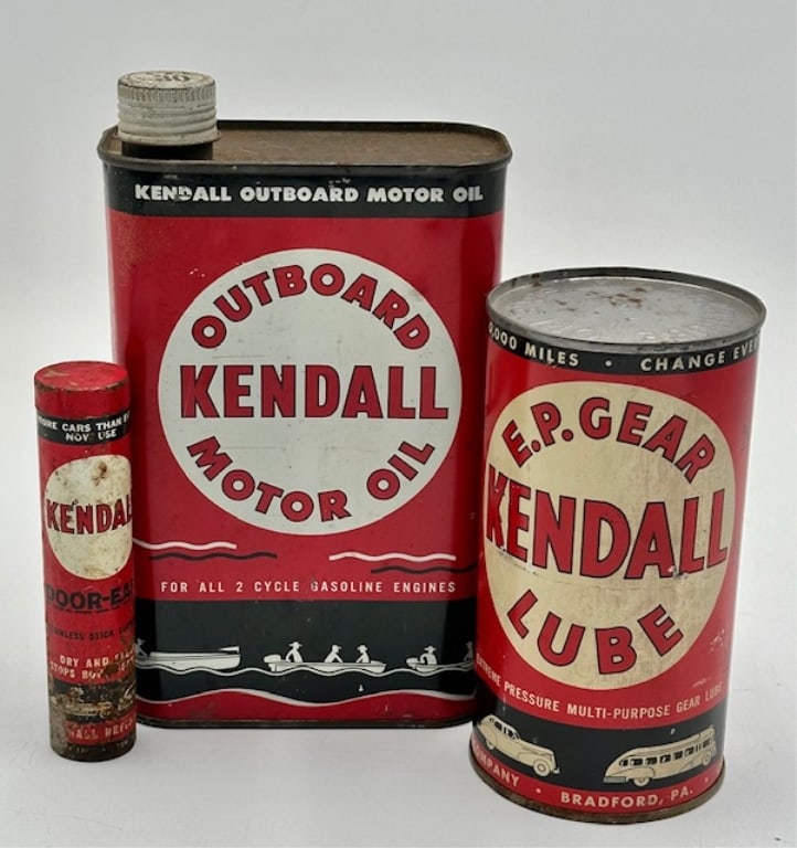 3 Piece Vintage Kendall Car Maintenance Items (1 of 13)