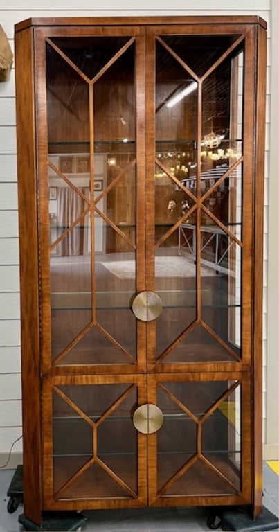 Beautiful 4 Door Lit Curio Cabinet (1 of 8)