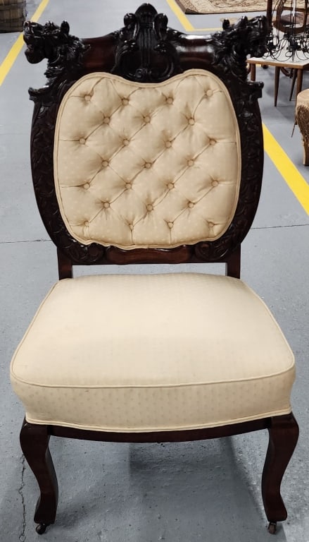 Vintage Ornate Parlor Chair (1 of 7)