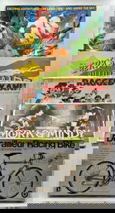 Collection of (5) Vintage Board Games: Collection of (5) vintage board games featuring: Entex derailleur racing bike 1/8 scale model kit in never used condition with original packaging, MB Raggedy Ann a little folks game board game,