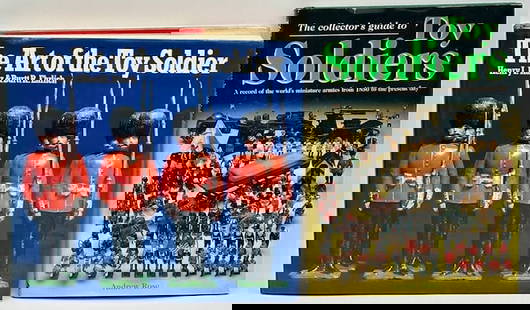 (2) Piece Toy Soldier Books: (2) piece toy soldier books featuring: "The Art of the Toy Soldier" by Henry I. Kurtz and Burtt R. Ehrlich. Book shows some aging, but pages are in great condition. "The Collector's Guide to Toy